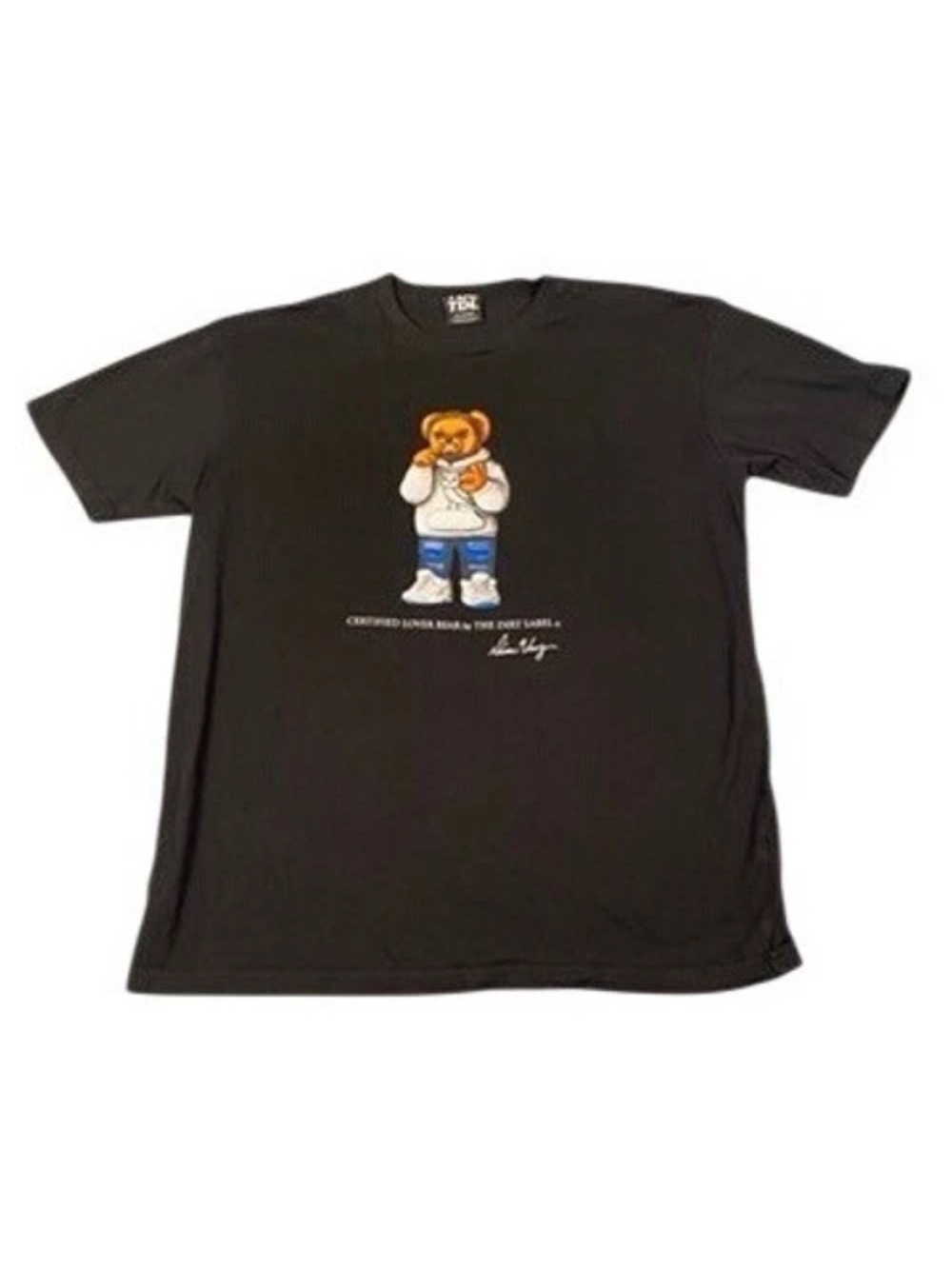 The Dirt Label TDL Mens XL Certified Lover Bear Graphic T-Shirt Black Hip Hop
